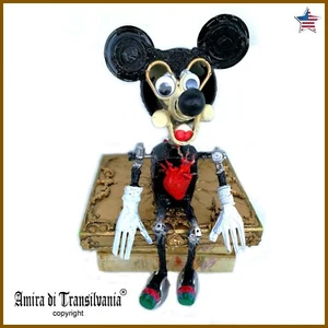 assemblage art original sculpture mixed media collage portrait mickey mouse 3d  - Picture 1 of 12