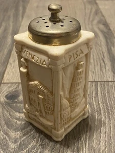 VINTAGE ACCIAIO TEMPERATO ITALY SALT SHAKER ROMA Venice Rome Pisa Florence 4” - Picture 1 of 10