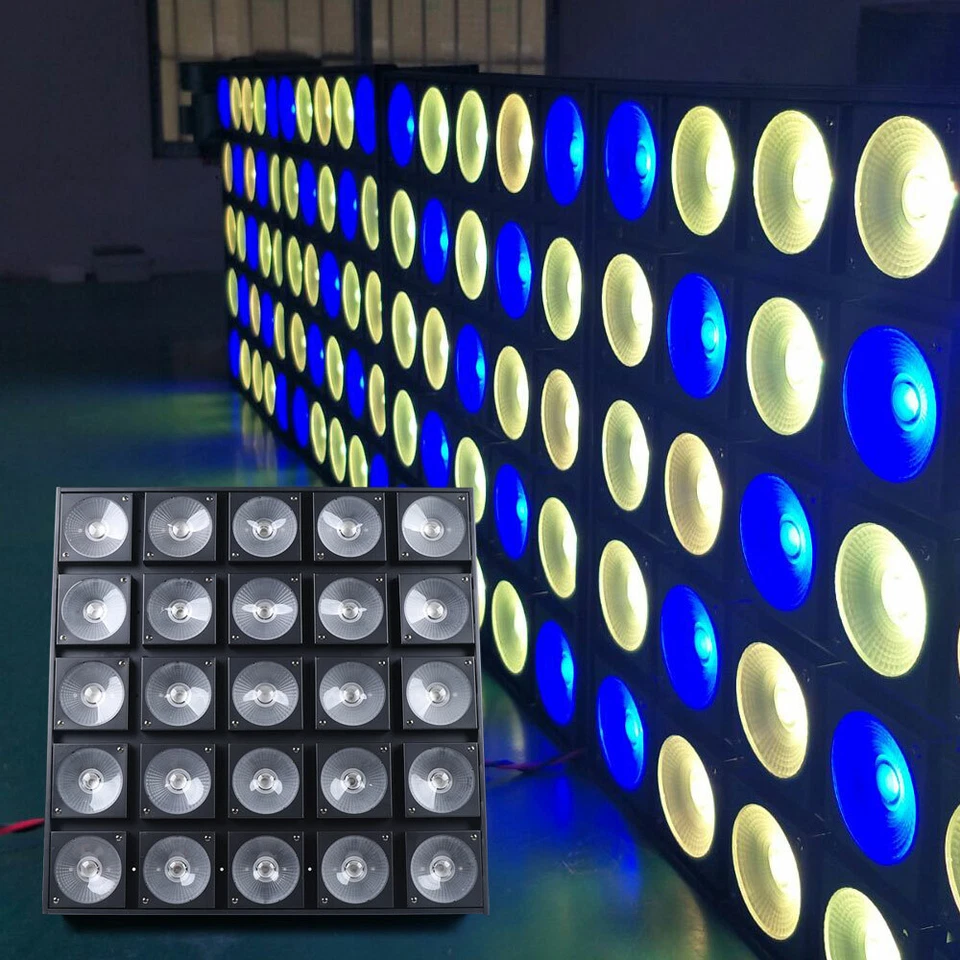 Stage Matrix 25 LED RGB 5x5 Tri-Colored Matrix Blinder Light DJ Effect Lighting - Image 1 of 4
