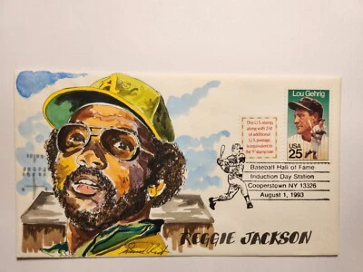 Reggie Jackson, Cover, Oakland Athletics, MLB, Hall of Fame, H/P, 1993 - Image 1 of 2