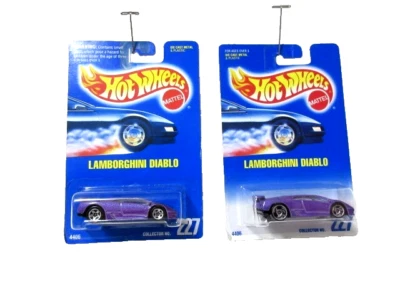 1991 年风火轮收藏家编号 227 兰博基尼暗黑破坏神卡和车轮变体 — 第 1/4 张图片