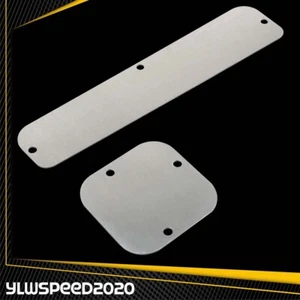 Silver Heater Delete Panel Plate + Blower Cover Fit For 1960-66 Chevy GMC Truck - Picture 1 of 9