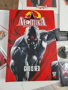 ATOMIKA VOL 1: GOD IS RED Sal Abbinanti & Andrew Dabb SIGNED & KICKSTARTER ITEMS - Picture 1 of 5