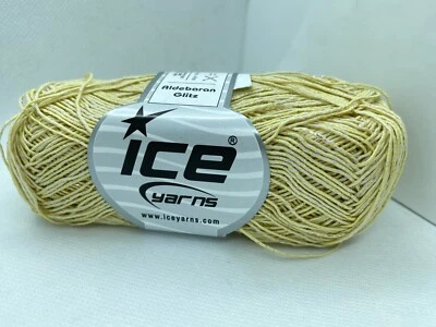 Aldebaran Glitz 68405 Ouro Amarelo -Fino Esporte Peso Fio Algodão Nylon Metálico - Imagem 1 de 4