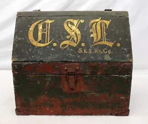 💥1890's CONNECTICUT SHORELINE ELECTRIC RAILWAY CO. Trolley Man's LUNCHBOX💥 - Picture 1 of 12