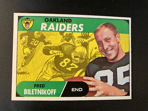 1968 Topps #168 Fred Bilentnikoff Ex-Nr Como Nuevo Oakland Raiders Fútbol - Imagen 1 de 2