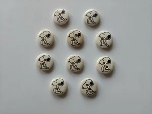 Set of 10 dog buttons / Wooden buttons/ Puppy buttons/ Cartoons buttons - Picture 1 of 4