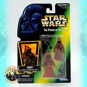 Star Wars Power of the Force II JAWAS Figure GREEN CARD 1996 Mint on Card - Imagen 1 de 12