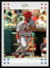 2007 Topps Chrome White Refractor Jim Edmonds 446/660 St. Louis Cardinals #20