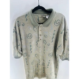 Vtg Bugle Boy Abstract Print Button Down Shirt Men's XL 80s 90s - Picture 1 of 9
