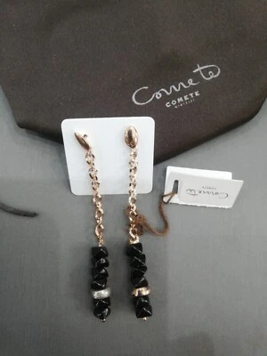 Orecchini Di Lusso Comete Donna Lunghi Rosati Con Pietre  Onice  UORM176 - Immagine 1 di 4