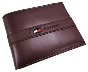 Tommy Hilfiger Men's Leather Bifold Wallet with Removal Card Holder