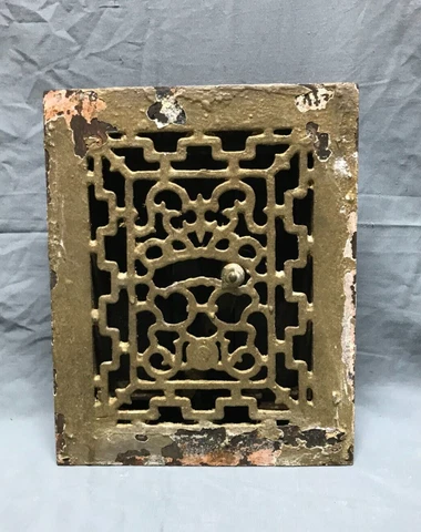 Antique Cast Iron Decorative WG Creamer Heat Grate 6x8 Register Old VTG 1048-23B Cover