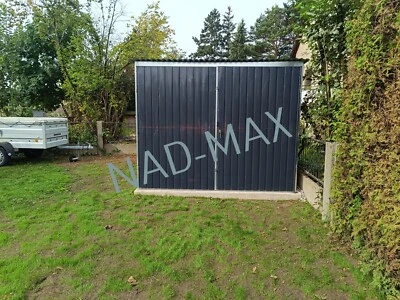 Blechgarage 3x6x2,14m Stahlgarage in jeder Farbe Lagerbox Container inkl.Aufbau - Bild 1 von 4
