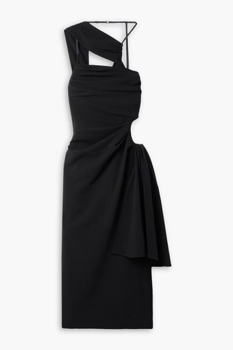 Abito midi Jacquemus nero Le Raphia 'La Robe Abanada' taglia 34