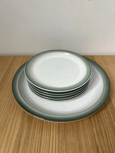 Denby Regency Green 5x Side Plates 1x Dinner plate Stoneware Tableware job lot - Picture 1 of 5