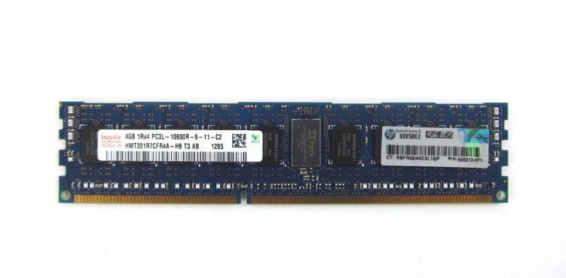 4Gb 1RX4 PC3L-10600R DIMM (605312-071) - Image 1 of 1