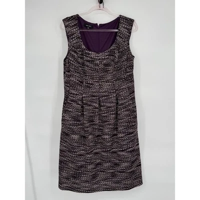 Nine West Women's Sleeveless Purple Tweed Dress Career Sz 14W Party - Image 1 of 4