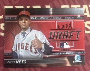 2022 Bowman Chrome Draft Night Zach Neto Los Angeles Angels Rookie #BDN-3 - Picture 1 of 2