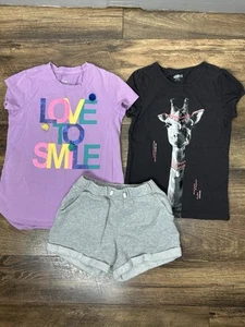 Girl’s Size 8 Summer Every Day Clothes 2 Tops 1 Shorts - Picture 1 of 9