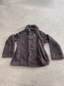 Patagonia Pelage Jacket Women’s Size M Gray Fuzzy Fleece Logo - Picture 1 of 8