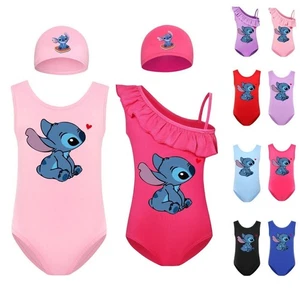 Swimwear Lilo Stitch Kids 2024 Children's Swimsuit Summer Beachwear Suit Gifts - Picture 1 of 25