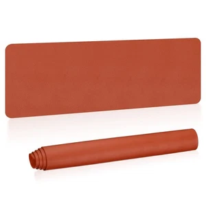 55"x17" Large Desk Mat, PU Leather Dual Side Large Desk Pad, Orange - Photo 1/6
