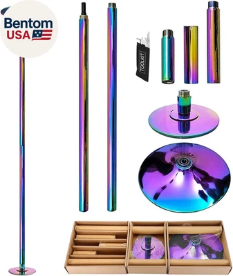 Polo de baile premium extraíble 45 mm giratorio y poste de baile estático Stee de alta resistencia Foto 1 de 4