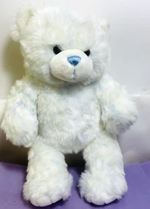 NWOT Build A Bear Beautiful White Plush W/ Light Blue Highlights Throughout 16" - Picture 1 of 10