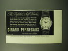 1950 Girard Perregaux Gyromatic Watch Ad - The perfected self-winder