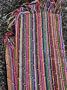 Vintage Oma Strick Afghan Häkeldecke Überwurf 72x68 in Mehrfarbig Handgefertigt - Bild 1 von 9