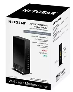 NETGEAR - AC1200 Router with 16 x 4 DOCSIS 3.0 Cable Modem - Black - Picture 1 of 3