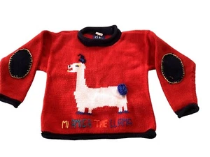 GF Collection Boys/Girls Sweater Made in Peru Size 4 Lama - Picture 1 of 10