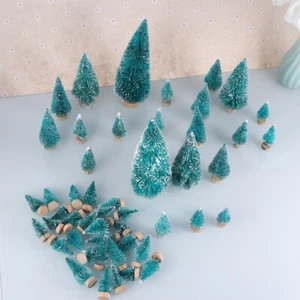 48 PC Miniature Christmas Figurines Christmas Tabletop Trees Small Spruce Tree - Picture 1 of 9