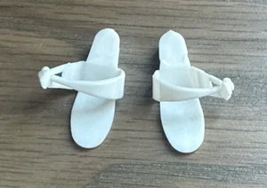 1960s Ideal Tammy #9152 “RING-A-DING” White Floral Sandal Shoes - Picture 1 of 4