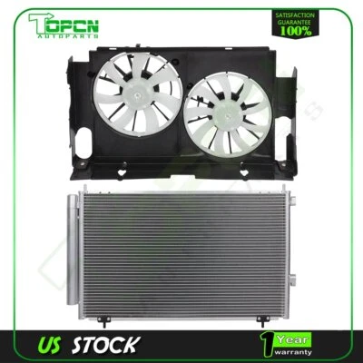Condenser and Cooling Fan Assembly For 2013 2014 2015 2016-2018 Toyota RAV4 - Image 1 of 4
