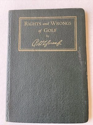  Derechos y errores del golf 1935 de Bobby Jones, copia revestida de cuero, Spalding Foto 1 de 4