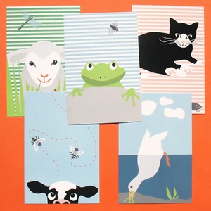 Fun on the Farm - IKEA Kort Art Cards / Postcards / Prints - by Wiebke Braasch - Foto 1 di 9
