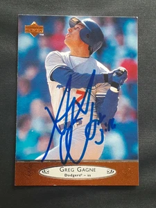 GREG GAGNE LOS ANGELES DODGERS SHORTSTOP SIGNED AUTOGRAPHED BASEBALL CARD - Picture 1 of 1