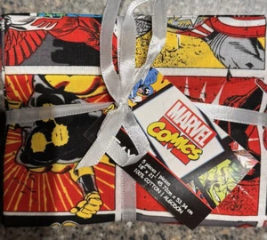 Marvel Comics STAX Fat Quarters Cotton Fabric Squares - 5 piece - Picture 1 of 6