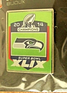 2015 SB Super Bowl 49 XLIX pin Seattle Seahawks 2014 NFC Champions w - Picture 1 of 4