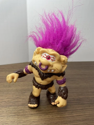 Vintage Battle Trolls, Troll-Clops Figure, 1992 Hasbro Cyclops Troll purple Cover