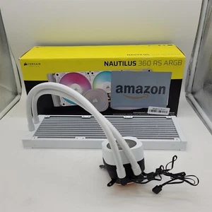 CORSAIR Nautilus 360 RS ARGB Liquid CPU Cooler – 360mm AIO – White *READ* - Afbeelding 1 van 6
