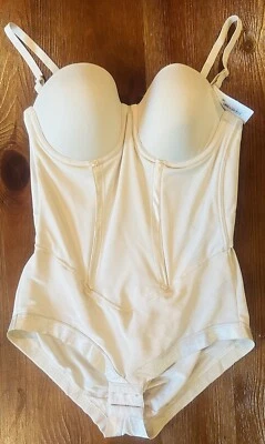 Maidenform Easy Up Firm Control Bodybriefer Strapless Shapewear Sz#38C Beige1256 - Изображение 1 из 4