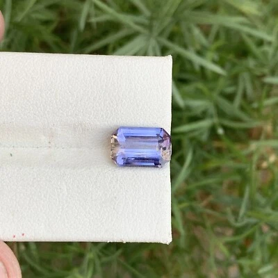 2.90 Cts Natural Zoisite Tanzanite Emerald Shape Purple Color Gemstone Tanzania - Image 1 of 4