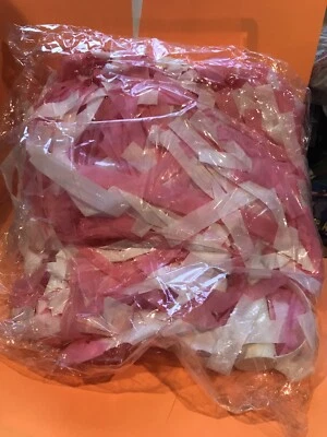 Pink and White Plastic Cheerleader Pom Pom Shakers w/ Handles Costume Accessory - Image 1 of 2