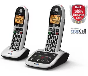 BT 4600 Twin Cordless Phones with Big Buttons Silver - Picture 1 of 3