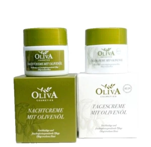 Creme: Oliva cosmetics Tages- & Nachtcreme ~ Olivenöl ~ je 1 x 50 ml - Bild 1 von 9