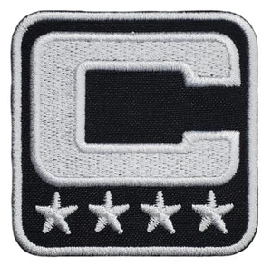 Capital C Tactical Embroidered Iron On Patch Football Soccer 4 Stars - Picture 1 of 12