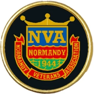 Normandy Veterans Military Gold Colour Badge And Velveteen Bag - Picture 1 of 4